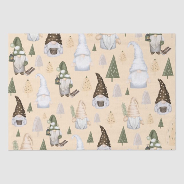Papel De Seda Gnomes Forest Beige (Anverso)