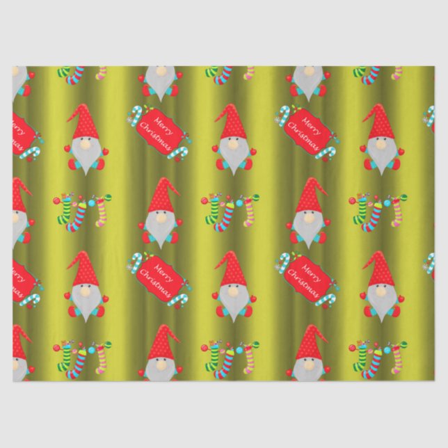 Papel De Seda Gnomes, Navidades verdes de Chartreuse (Anverso)
