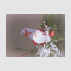 Papel De Seda Gnomo del árbol de Navidad lindo rojo vacaciones