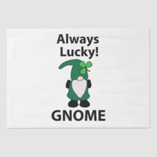 Papel De Seda Gnomo Trébol Afortunado Día de San Patricio Gnomo
