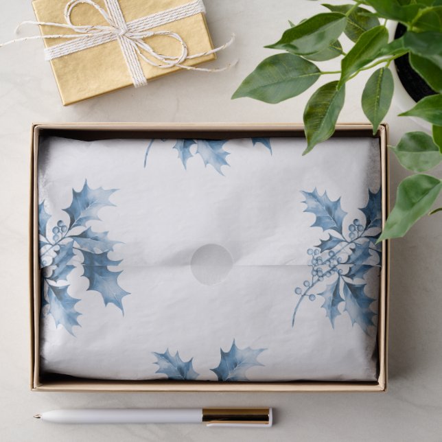 Papel De Seda Gnomos azules de Navidad (Regalo )