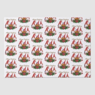 Papel De Seda Gnomos Feliz Navidad Moda Adorable Fiesta 