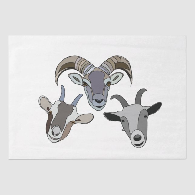 Papel De Seda Goat Animal Funny Goat (Anverso)
