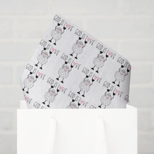 Papel De Seda "God is LOVE" Tissue Paper (Bolsa de regalo)