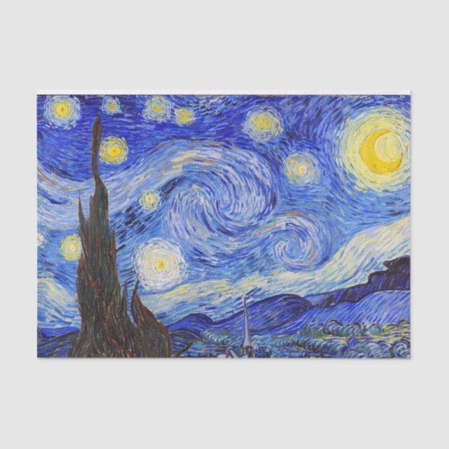 Papel De Seda Gogh , “Starry Night” (Anverso)
