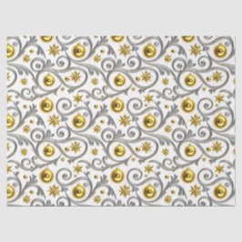 Papel De Seda Gold & Silver Swirl Elegance