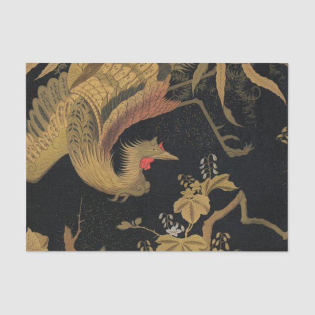 Papel De Seda Golden Bird Japanese Classic Antique (Anverso)