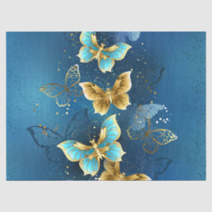 Papel De Seda Golden butterflies
