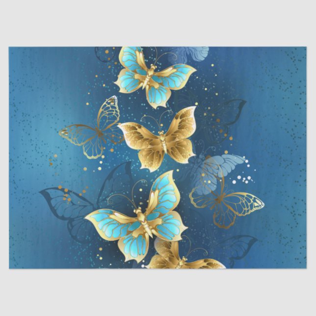 Papel De Seda Golden butterflies (Anverso)