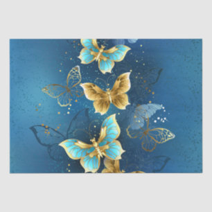 Papel De Seda Golden butterflies