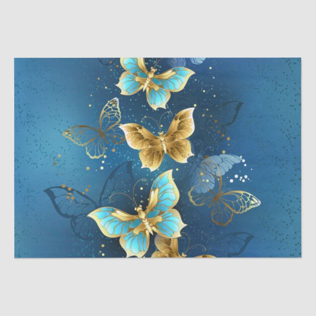 Papel De Seda Golden butterflies (Anverso)
