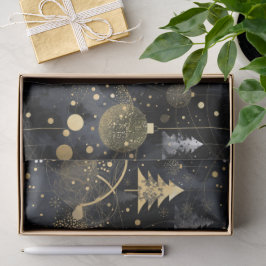 Papel De Seda Golden Noir Christmas 