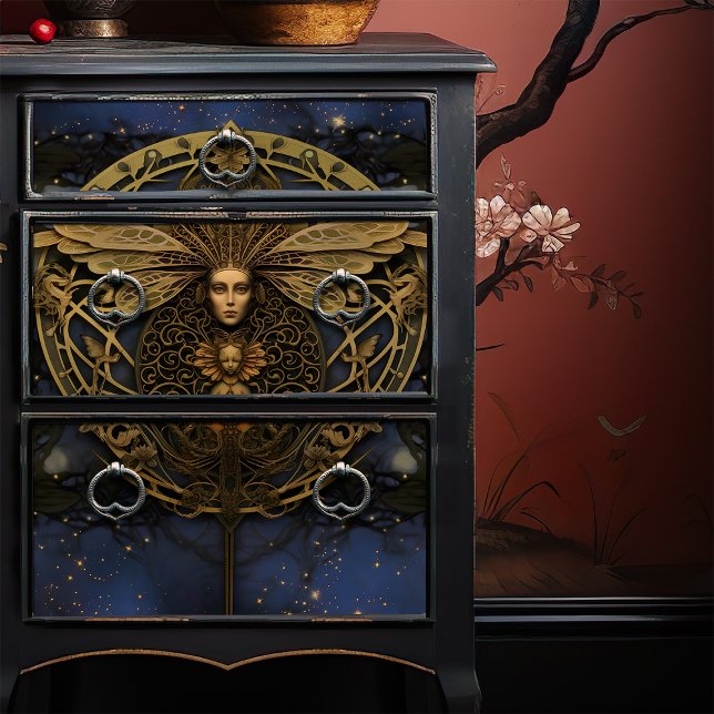 Papel De Seda Golden Queen Bee Steampunk Art Nouveau (Subido por el creador)