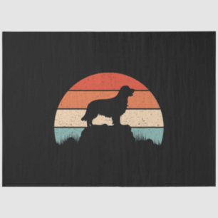 Papel De Seda Golden Retriever Dog Lover Retro Sunset