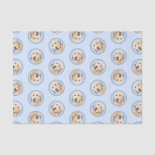 Papel De Seda Golden Retriever Pintura Cute Arte Perro Original
