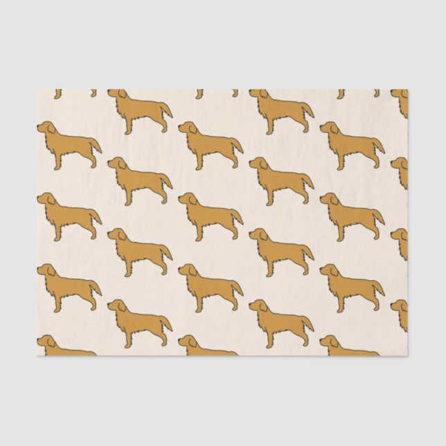 Papel De Seda Golden Retriever Tissue Paper  (Anverso)