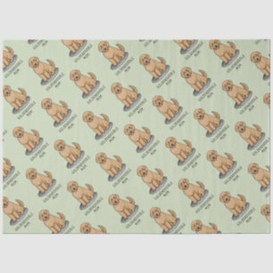 Papel De Seda Goldendoodle Mom Doodle Mom (rojo dorado)