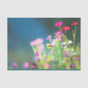 Papel De Seda Goldfinch y Coreopsis de Estados Unidos