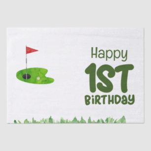 Papel De Seda Golf 1 cumpleaños golfista de un año