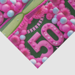 Papel De Seda Golf 50 cumpleaños con número para golfista