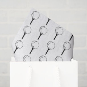 Papel De Seda Golf Ball Tee Pattern Classic Timeless Golfing Fun