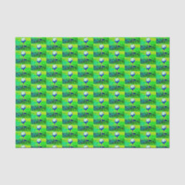 Papel De Seda Golf Sports Hobby Green Golfer Tee