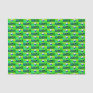 Papel De Seda Golf Sports Hobby Green Golfer Tee