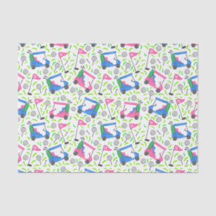 Papel De Seda Golf verde azul precoz