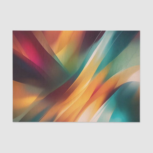 Papel De Seda Golpe de pincel abstracto en negrita (Anverso)