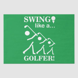 Papel De Seda Golpea Como Un Golfista Golf