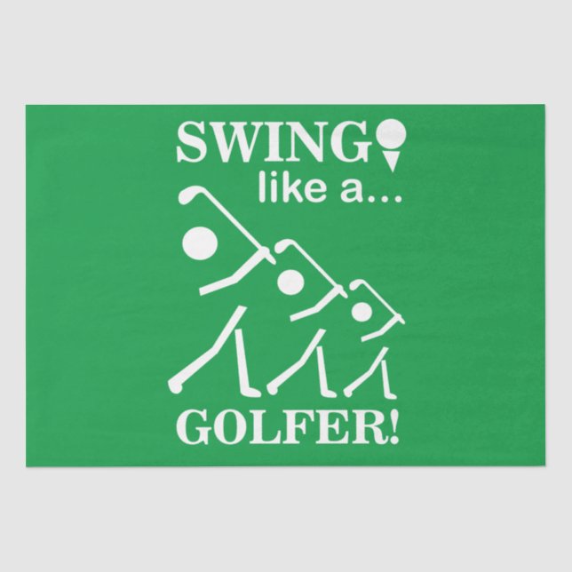Papel De Seda Golpea Como Un Golfista Golf (Anverso)
