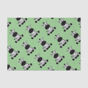 Papel De Seda Goofy Zebra Green
