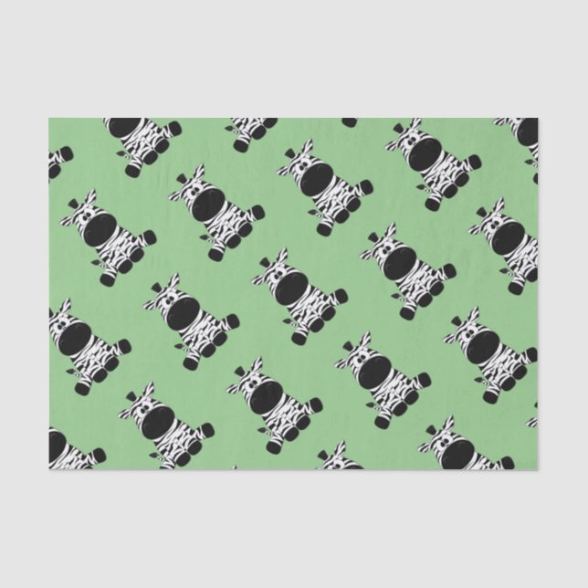 Papel De Seda Goofy Zebra Green (Anverso)