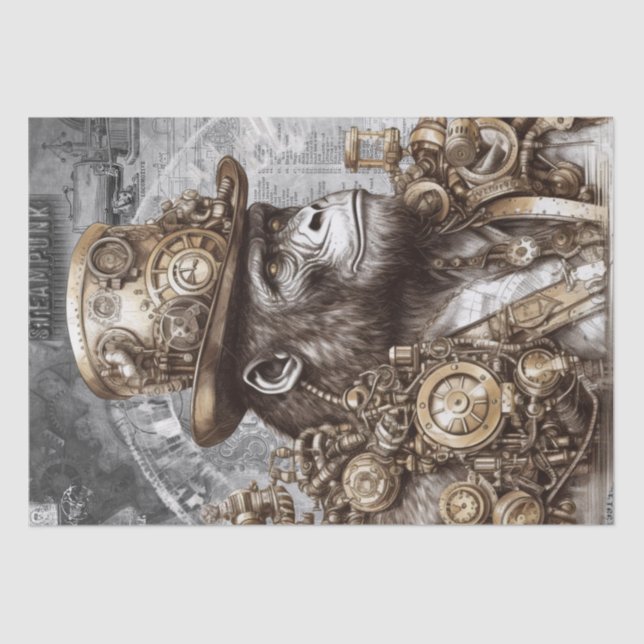 Papel De Seda Gorila de Steampunk (Anverso)