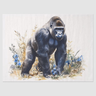 Papel De Seda Gorila Majestuoso en Decoupage Salvaje