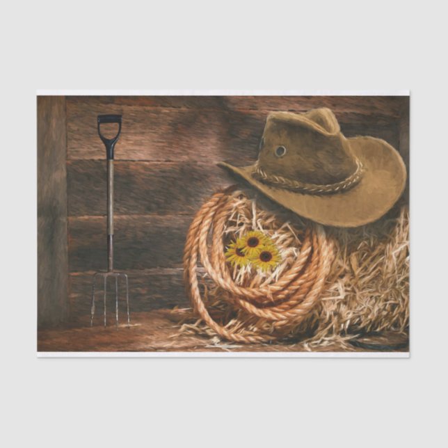 Papel De Seda Gorra Cowboy (Anverso)