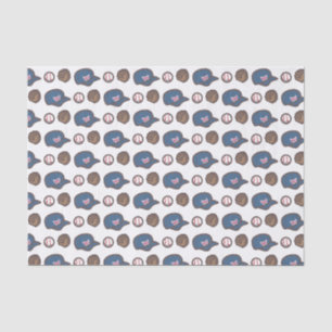 Papel De Seda Gorra de béisbol, patrón de guante y pelota