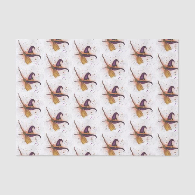 Papel De Seda Gorra de Brujas y Escoba (Anverso)