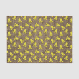 Papel De Seda Gorra de diez galones en Burlap