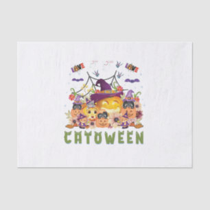 Papel De Seda Gorra morado divertido Catoween, calabaza Naranja