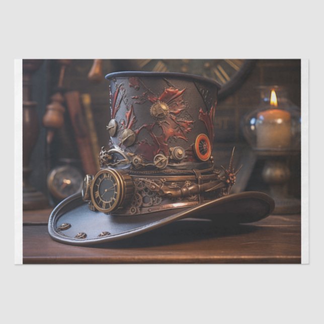 Papel De Seda Gorra Steampunk (Anverso)