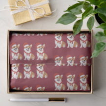 Gorrito de Santa Corgi de Navidad Rojo Frambuesa I