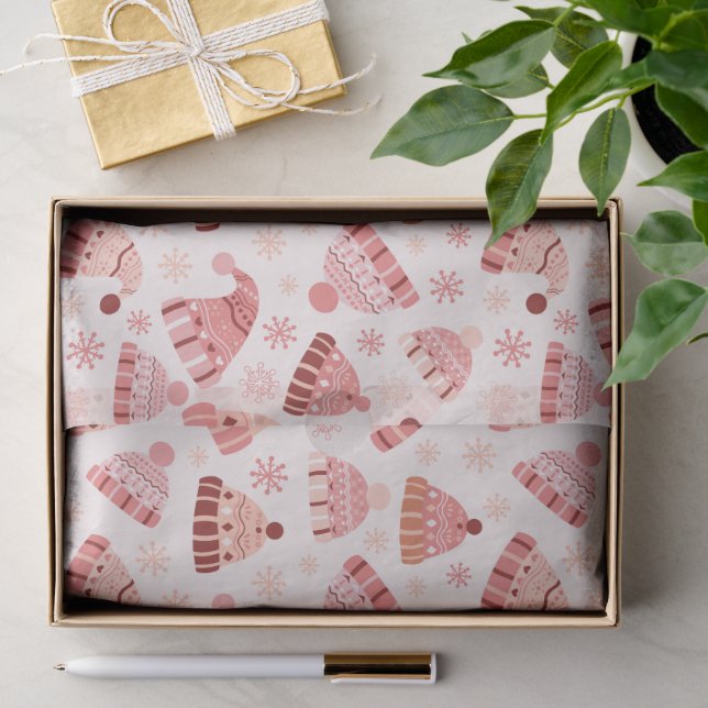 Papel De Seda Gorros y mitones de invierno (Regalo )