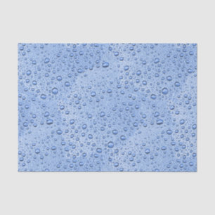 Papel De Seda Gotas de agua azul