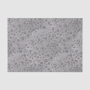 Papel De Seda Gotas de agua gris
