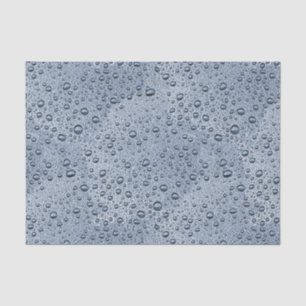 Papel De Seda Gotas de agua gris de cañón