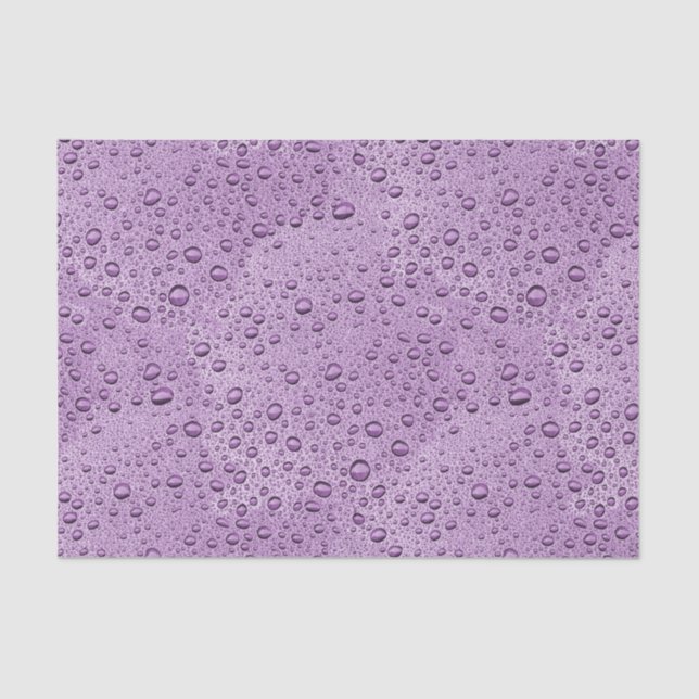 Papel De Seda Gotas de agua morada (Anverso)