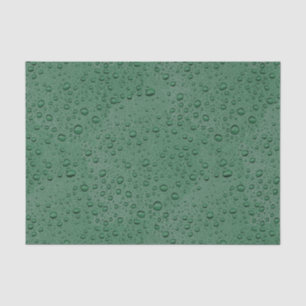 Papel De Seda Gotas de agua verde