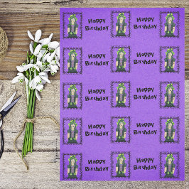 Papel De Seda Goth Girl Tattoos Barbed Frame Purple Birthday