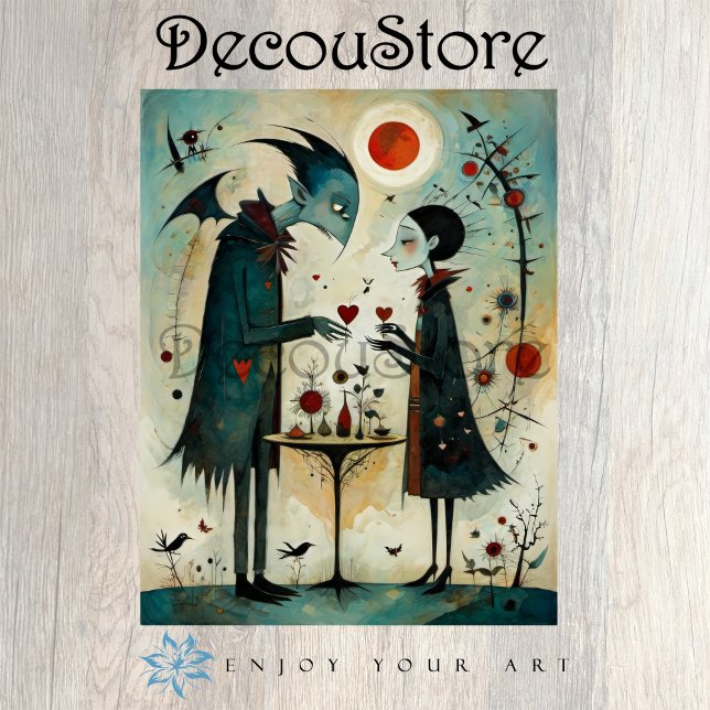 Papel De Seda Gothic Fairy Tale Couple Decoupage (Subido por el creador)